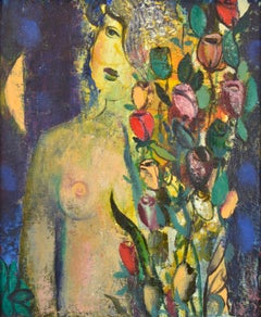 Under the Moonlight. By Kristaps Zarins. 1992. Oil on canvas. 40x50 cm. Signed