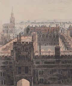 Gravur des Brasenose College in Oxford von Hill nach Mackenzie für Ackermann, Oxford