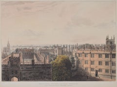 Antique Brasenose College, Oxford engraving by Hill after Mackenzie for Ackermann