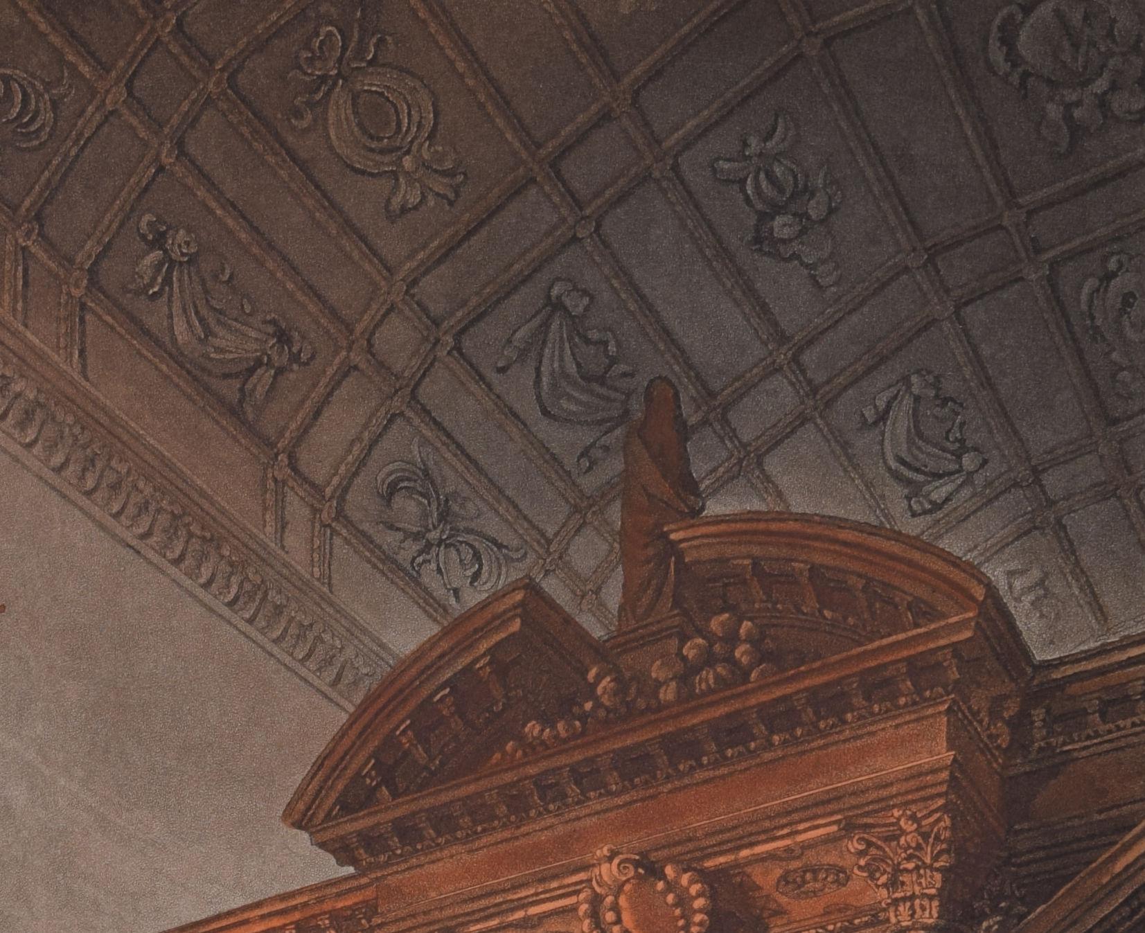 Chapel of Lincoln College, Oxford par Lewis d'après Mackenzie pour Ackermann - Réalisme Print par Rudolph Ackermann