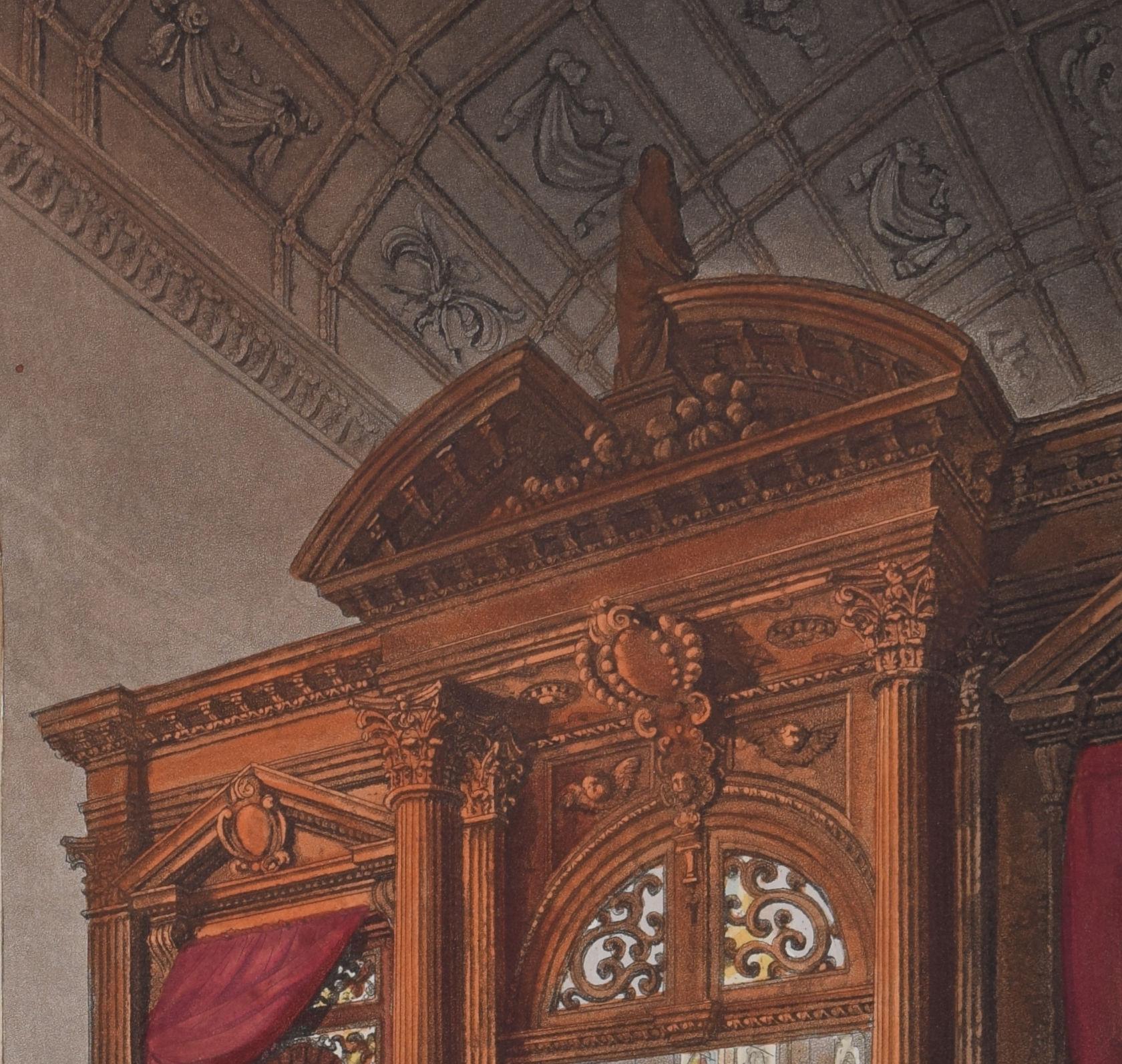 Chapel of Lincoln College, Oxford par Lewis d'après Mackenzie pour Ackermann en vente 1