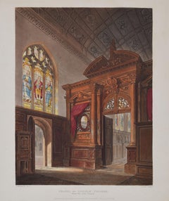 Chapel of Lincoln College, Oxford by Lewis after Mackenzie for Ackermann