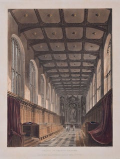 Capilla del Trinity College, Cambridge grabado por John Bluck para Ackermann