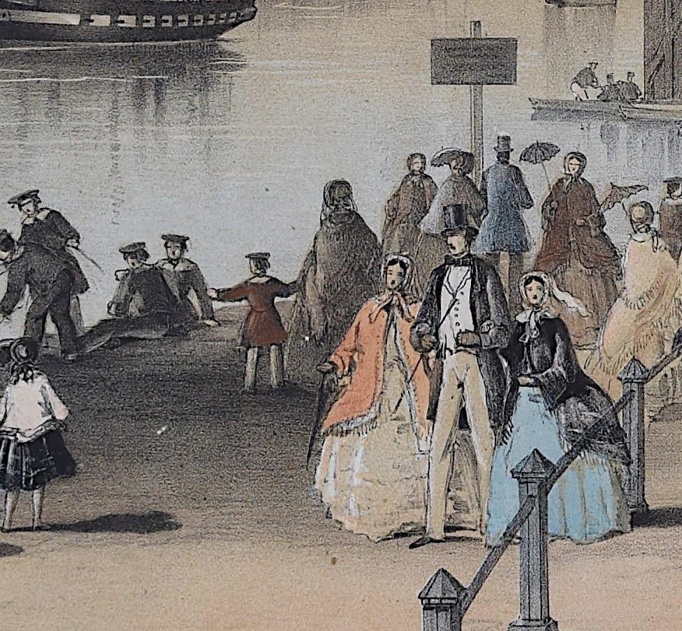 Crystal Palace - View from The North Bank of the Serpentine - Print by Rudolph Ackermann