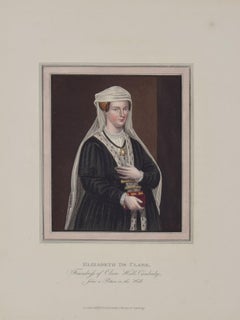 Elizabeth de Clare, Clare College, Cambridge engraving for Ackermann