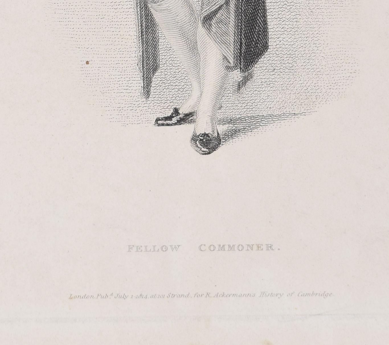Fellow Commoner, University of Oxford 1814 engraving by John Agar For Sale 1