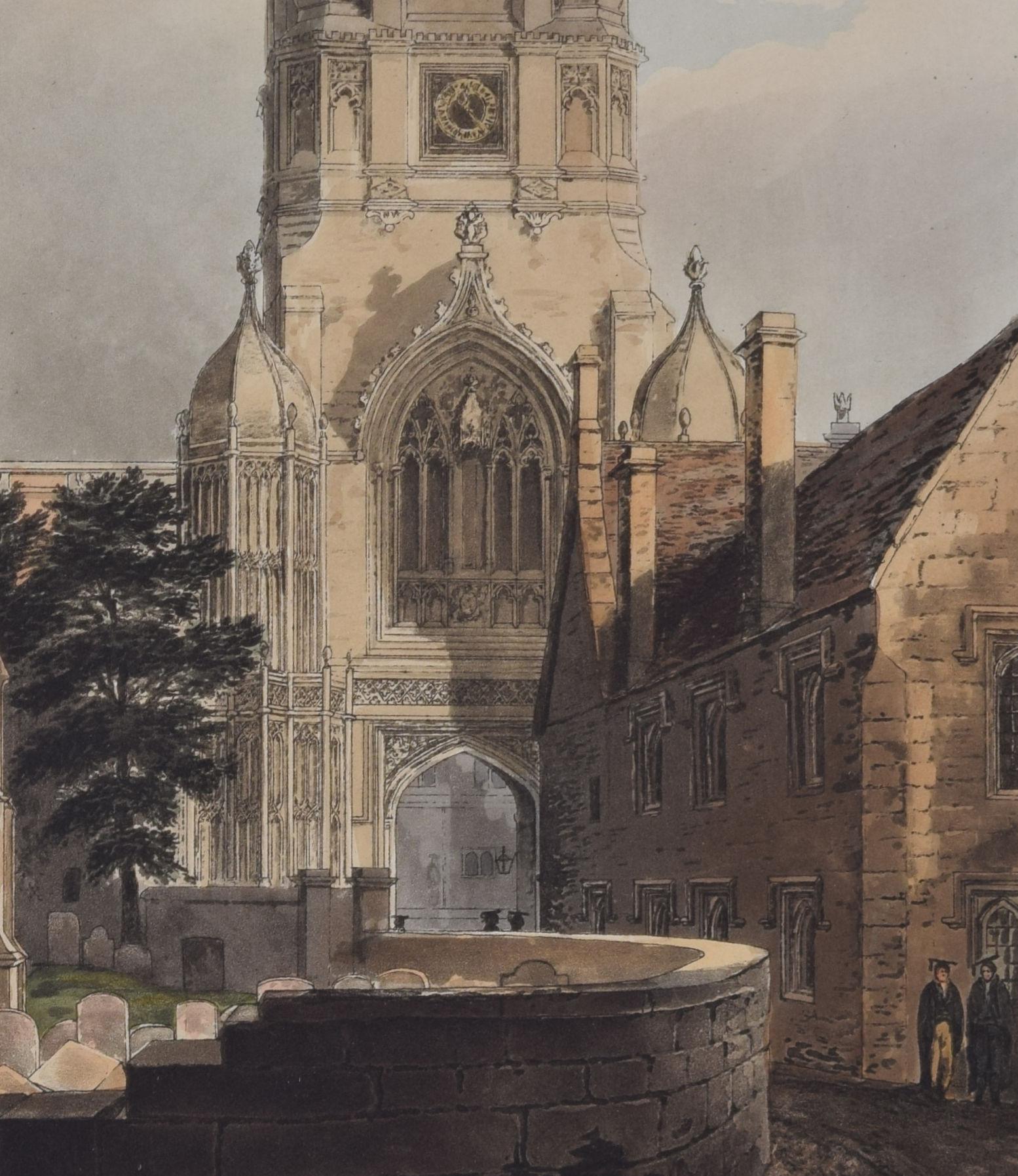 La Porte du Christ Church, Oxford gravure de Reeves d'après Mackenzie pour Ackermann en vente 1