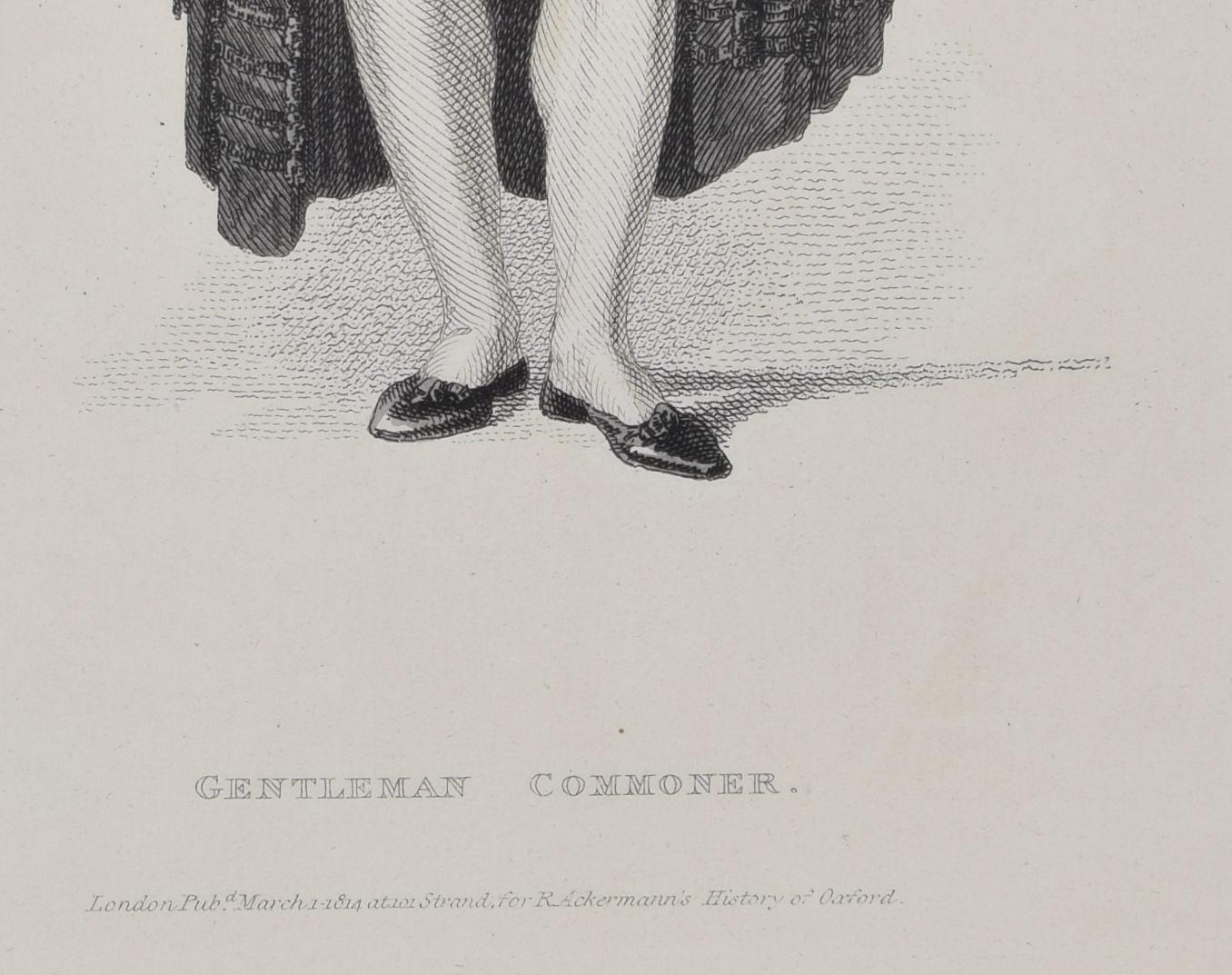 Gentleman Commoner, University of Oxford 1814 engraving by John Agar For Sale 2