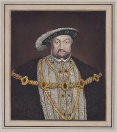Henry VIII Founder of Trinity College, Cambridge engraving for Ackermann