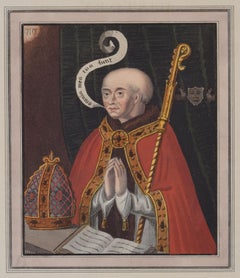 John Alcock, Founder of Jesus College, Cambridge engraving for Ackermann