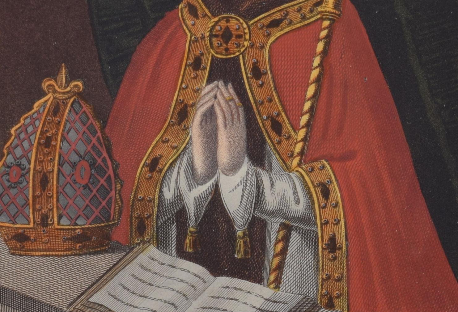John Alcock, Founder of Jesus College, Cambridge engraving for Ackermann For Sale 1