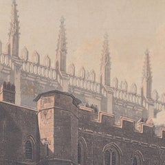King's College, Cambridge engraving by Havell for Ackermann