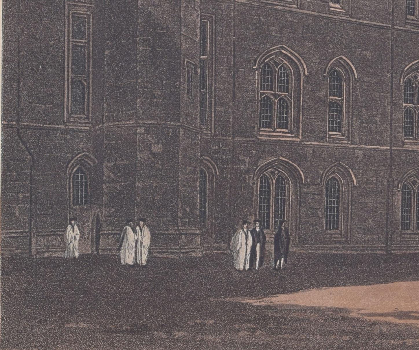 King's College, Cambridge engraving by Havell for Ackermann For Sale 2