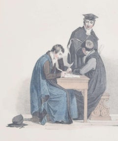 MA Masters of Arts and Trinity College, Cambridge member engraving by John Agar