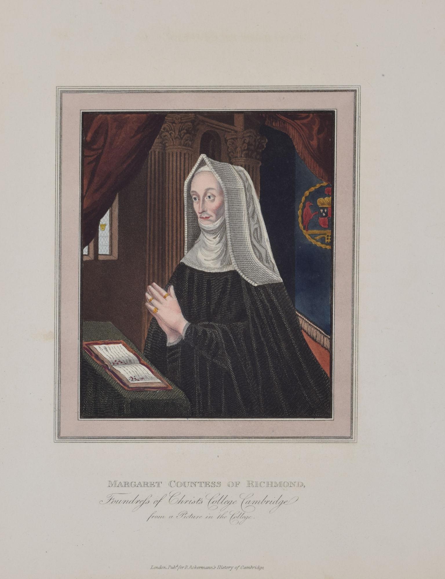 Gravur von Margaret Countess of Richmond, Christ's College, Cambridge