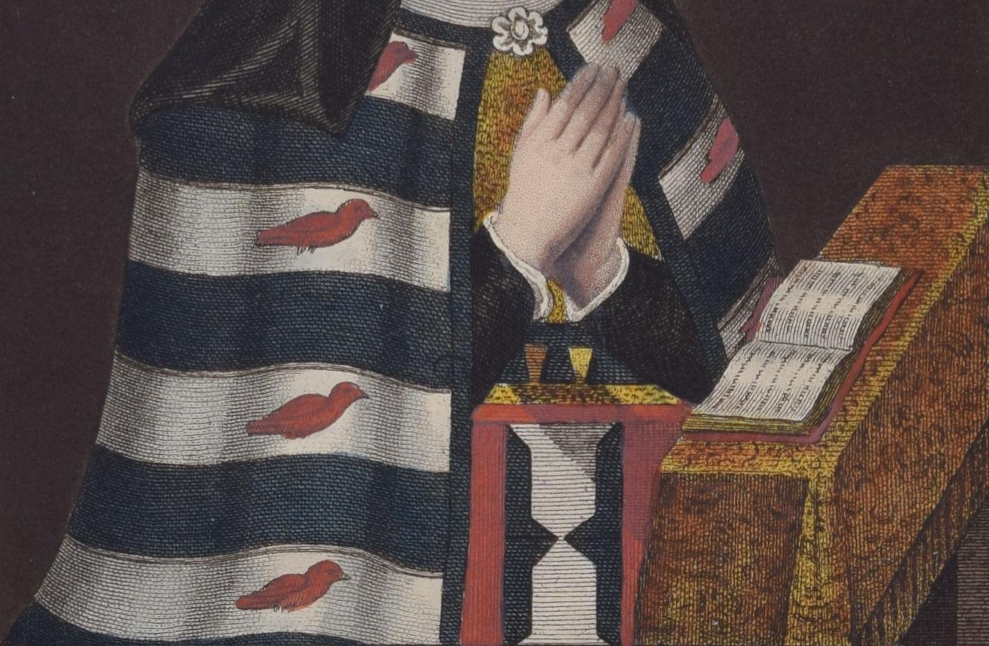 Mary, Countess of Pembroke, Pembroke College, Cambridge engraving for Ackermann For Sale 1