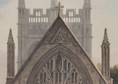 Merton College Chapel engraving by J Sutherland after Pugin for Ackermann