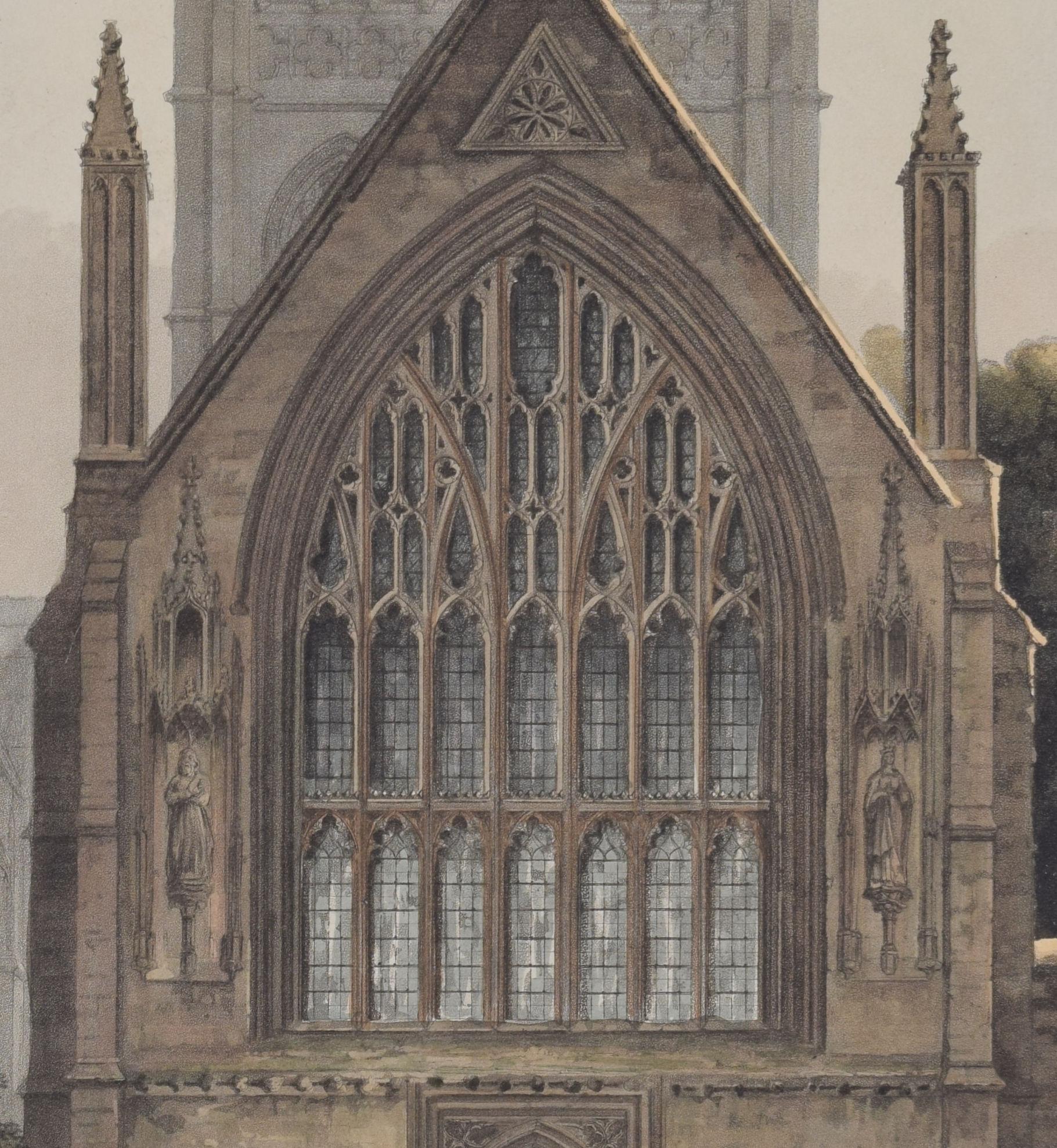 Merton College Chapel engraving by J Sutherland after Pugin for Ackermann For Sale 1
