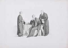 Antique Pensioner of Trinity Hall; Doctors in Law and Physic engraving by John Agar