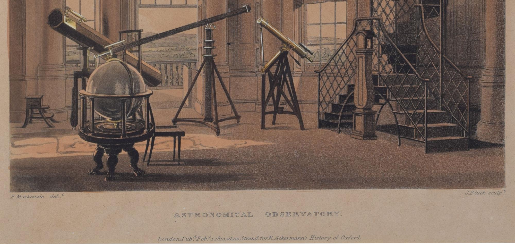 Radcliffe Astronomical Observatory, Oxford engraving by John Bluck for Ackermann For Sale 3