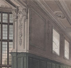 Sidney Sussex College, Cambridge engraving by Havell after Pugin for Ackermann
