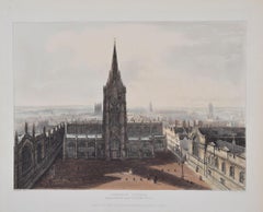 St Mary's Church, Oxford engraving by Lewis after Nash for Ackermann