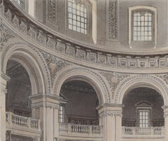 The Radcliffe Camera library Oxford engraving by John Bluck for Ackermann