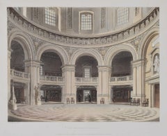 The Radcliffe Camera library Oxford engraving by John Bluck for Ackermann