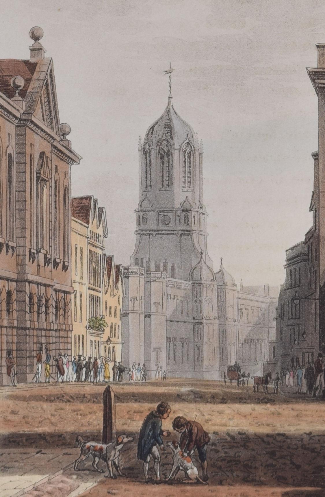 Tom Tower, Christ Church, St. Aldate's, Oxford, von Hill nach Pugin für Ackermann im Angebot 1
