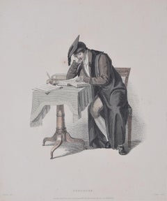 University of Cambridge student Pensioner engraving by John Agar