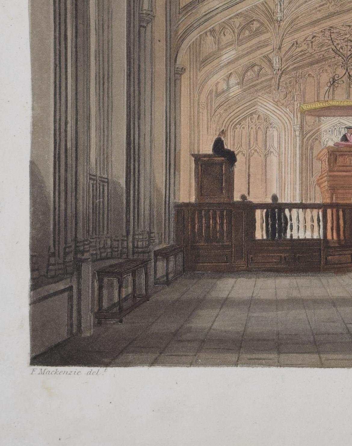 University of Oxford The Divinity School by Lewis after Mackenzie for Ackermann For Sale 1