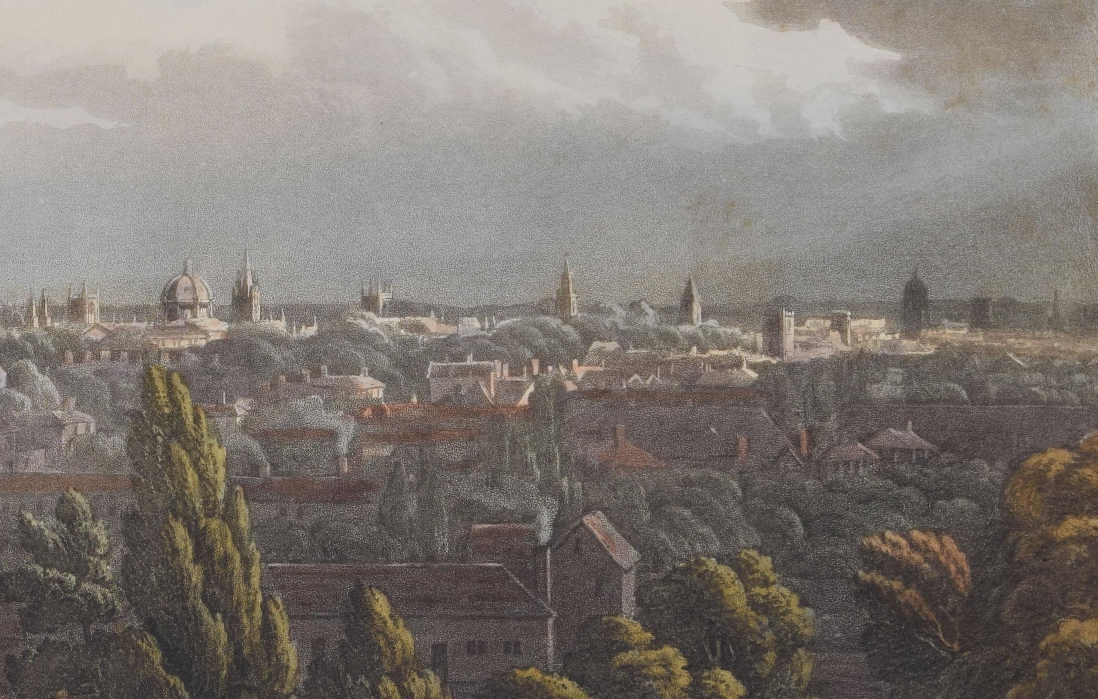 View of Oxford engraving by Bluck after Turner for Ackermann For Sale 1