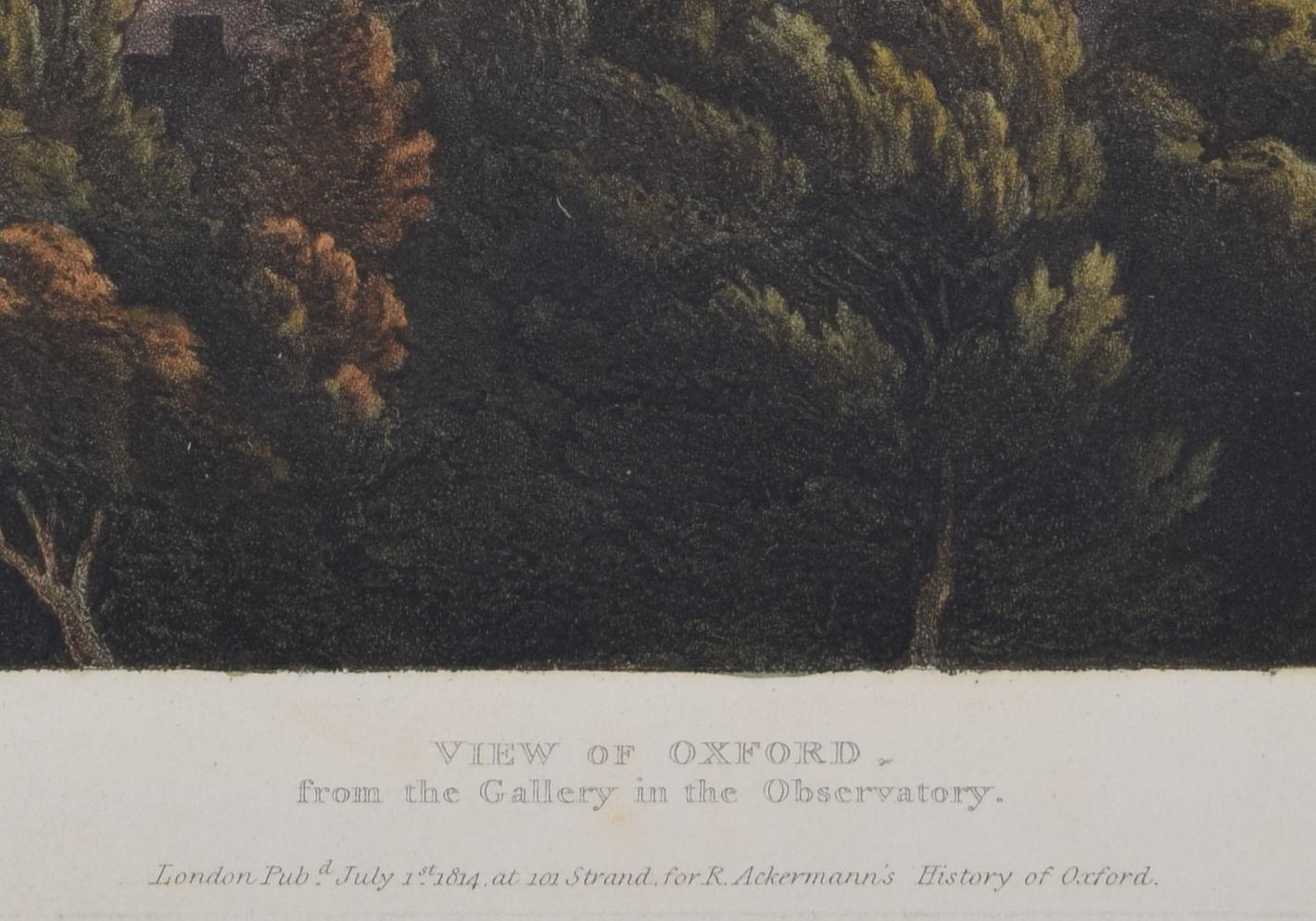 View of Oxford engraving by Bluck after Turner for Ackermann For Sale 4
