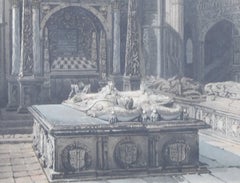 Westminster Abbey St Erasmus' Chapel 1812 print by John Bluck for Ackermann