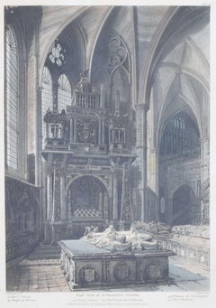 Westminster Abbey St Erasmus' Chapel 1812 print by J Black for Ackermann