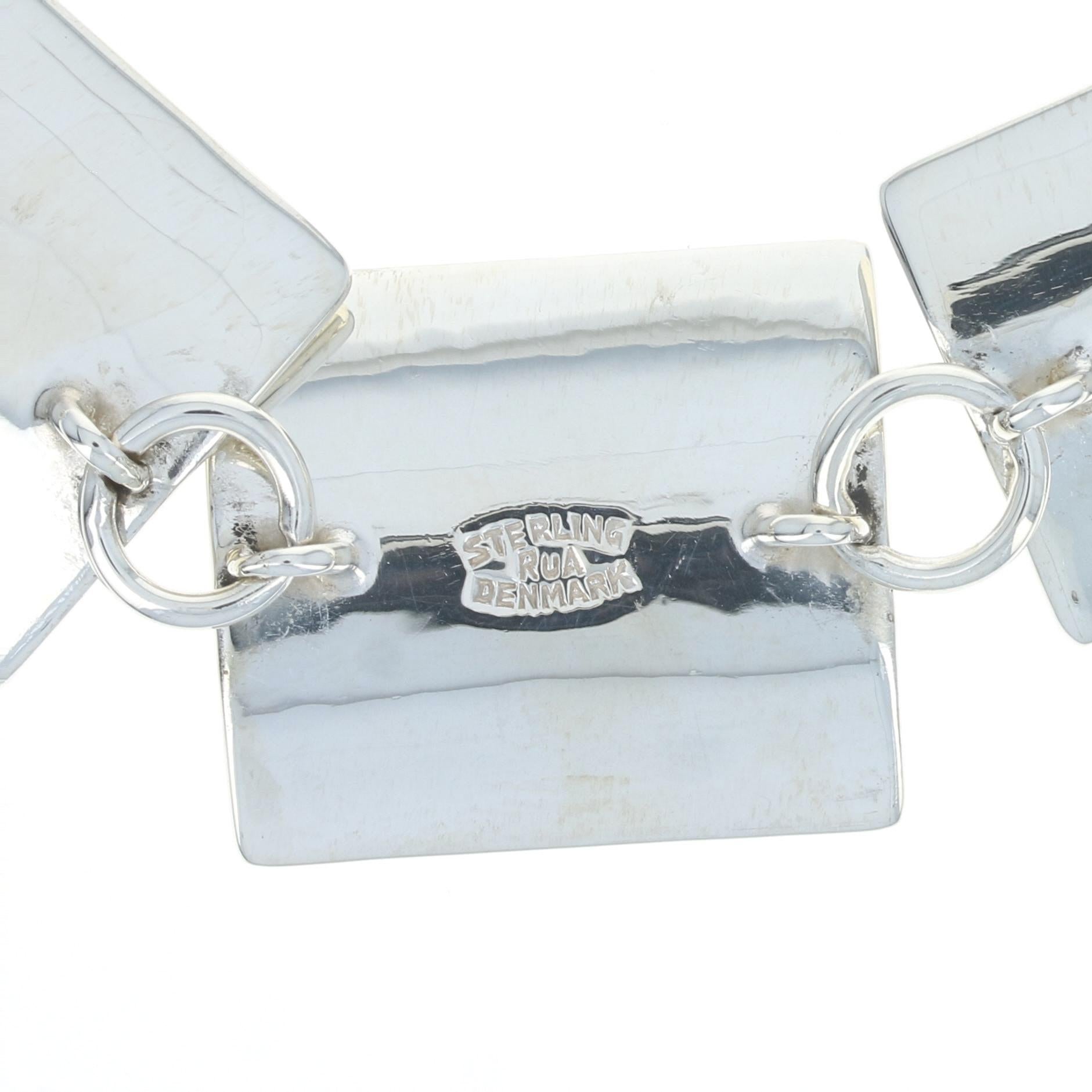 Bracelet Rudolph Andersen en agate de quartz et calcédoine, argent sterling 925, Danemark Pour femmes en vente