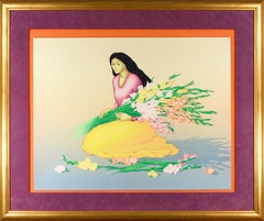 'Fatima' original lithograph in colors signed by Rudolph Carl Gorman 