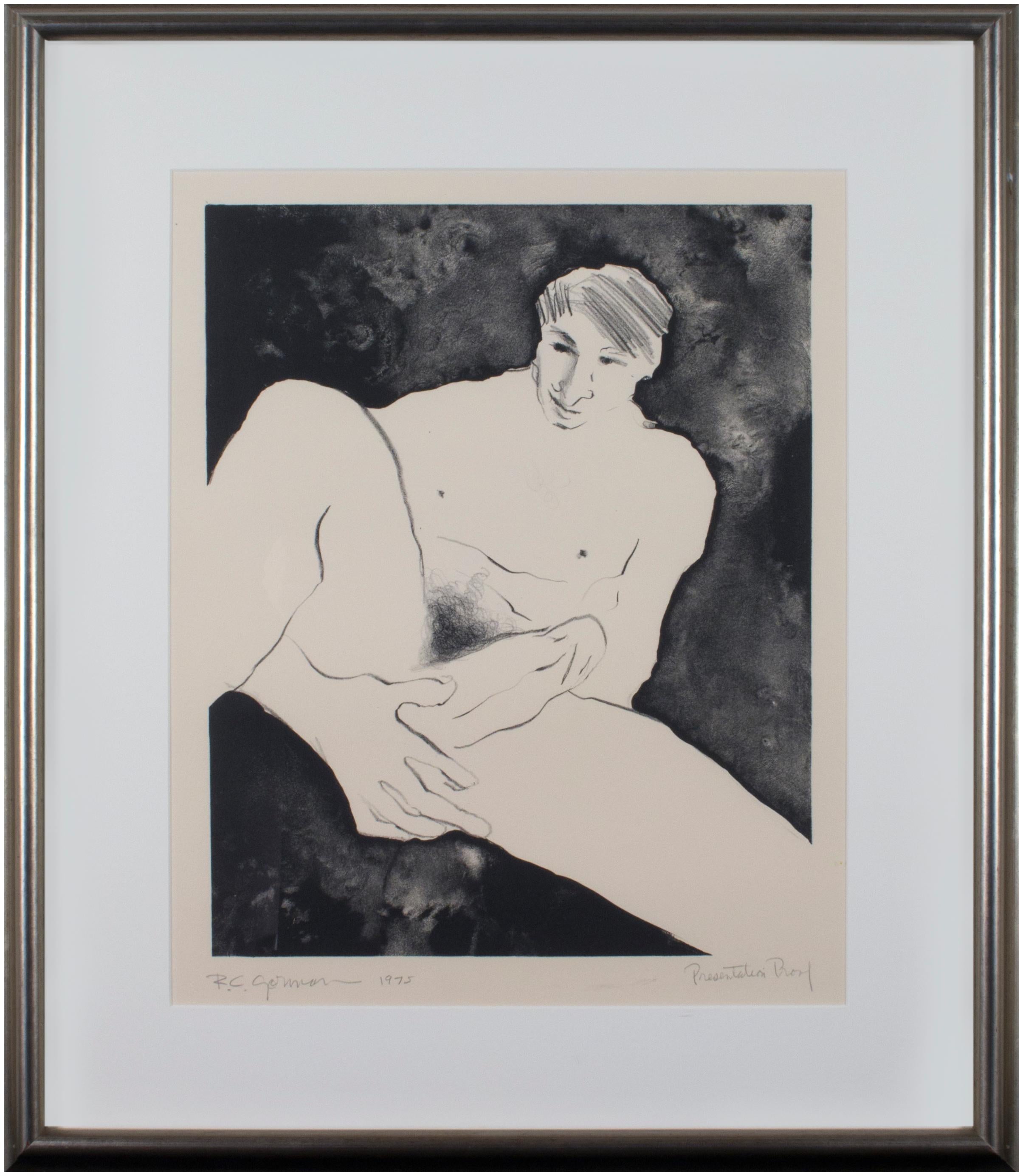 'Nude Male and Nude Female, ' original lithograph pair signed by R.C. Gorman - Contemporary Print by Rudolph Carl Gorman
