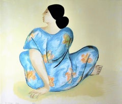 "Woman from Maui" Large original color serigraph.