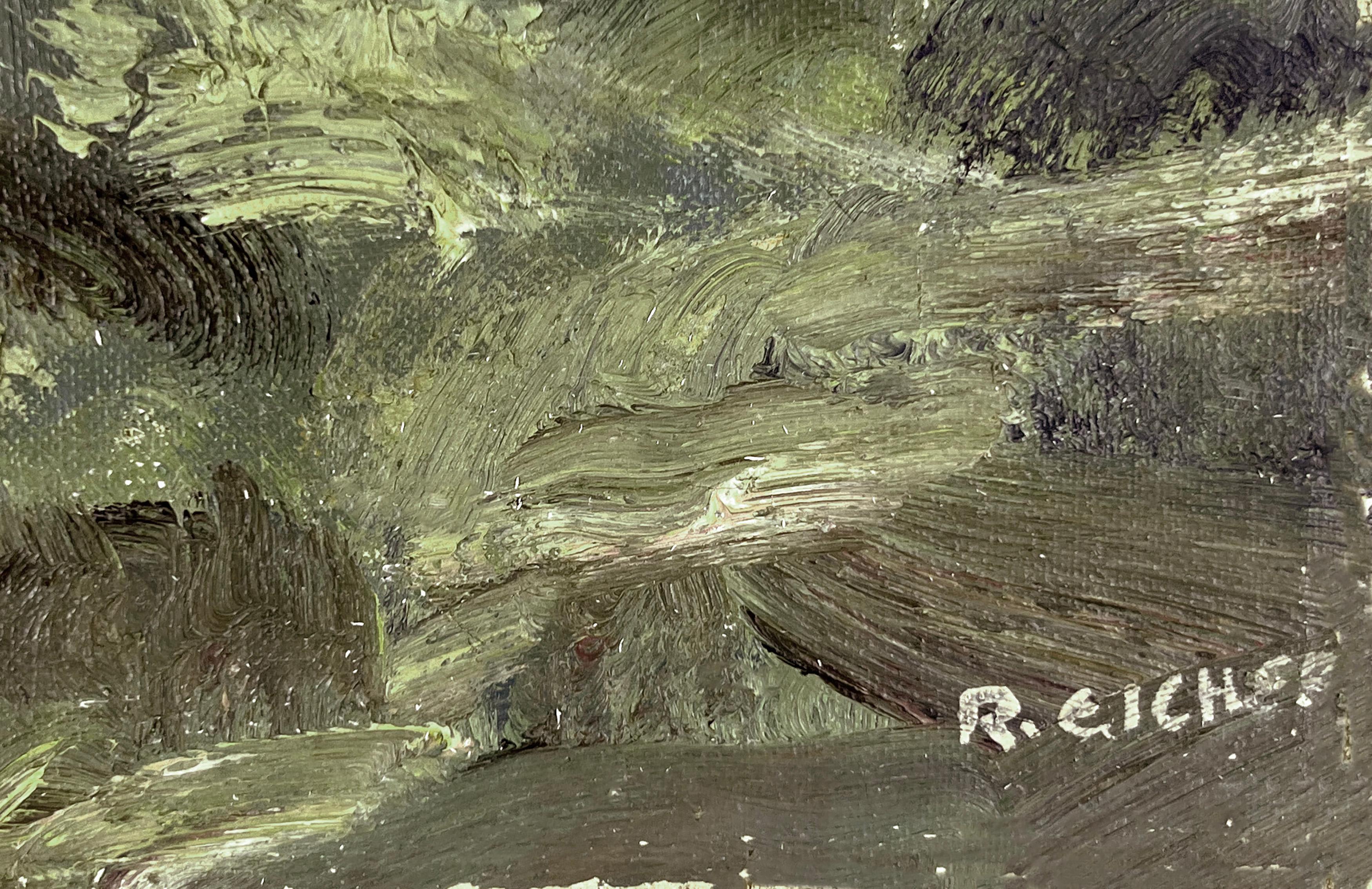 Impressionistische Original-Ölgemälde-Landschaft von Shongum, New Jersey, Mitte des 20. Jahrhunderts im Angebot 1