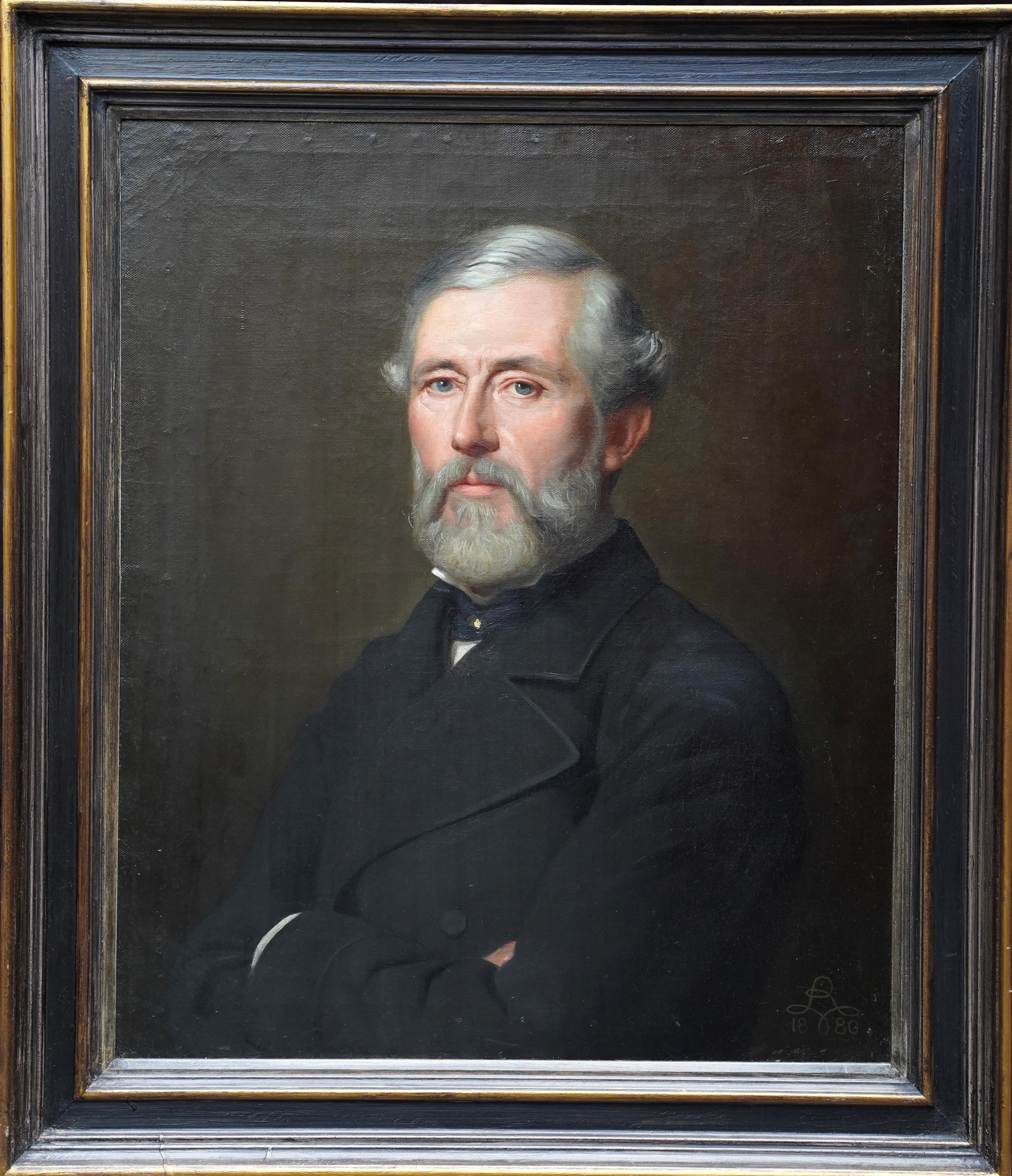 Portrait of a Gentleman - British Victorian art male portrait oil painting