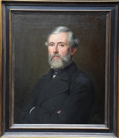 Portrait of a Gentleman - British Victorian art male portrait oil painting
