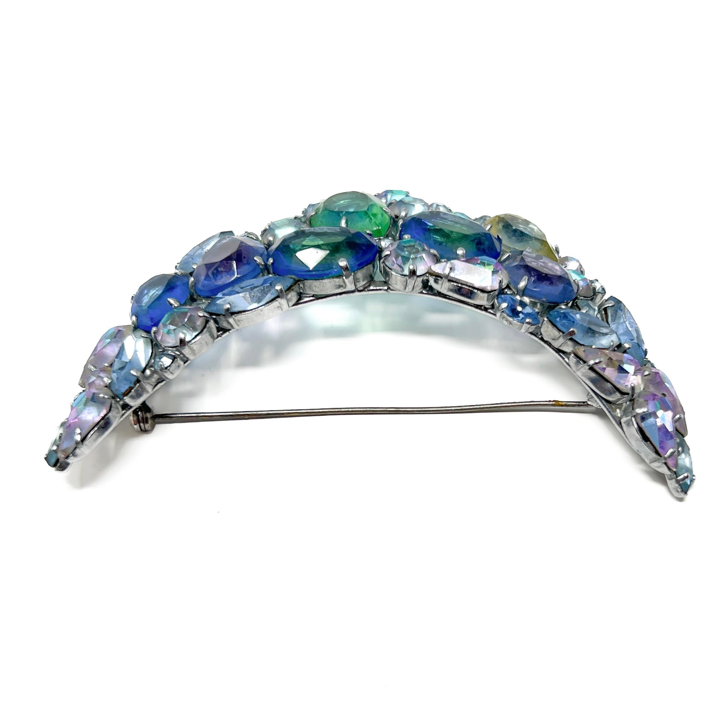 Rudolph Lucke & Co Finales de los años 50 Broche alemán Kaufbeuren Vintage Rhinestone en venta 2