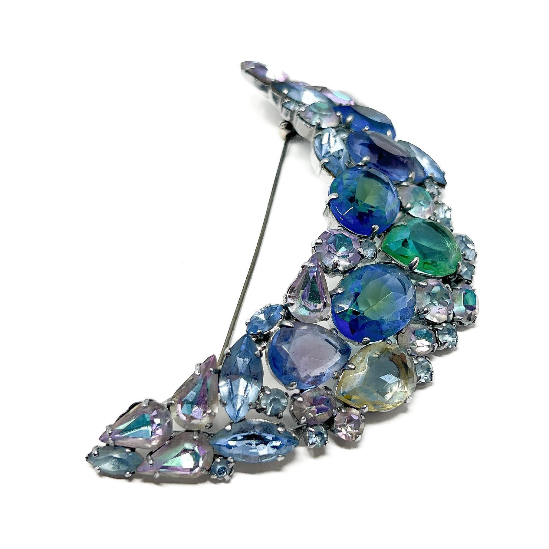 Rudolph Lucke & Co Finales de los años 50 Broche alemán Kaufbeuren Vintage Rhinestone en venta 3