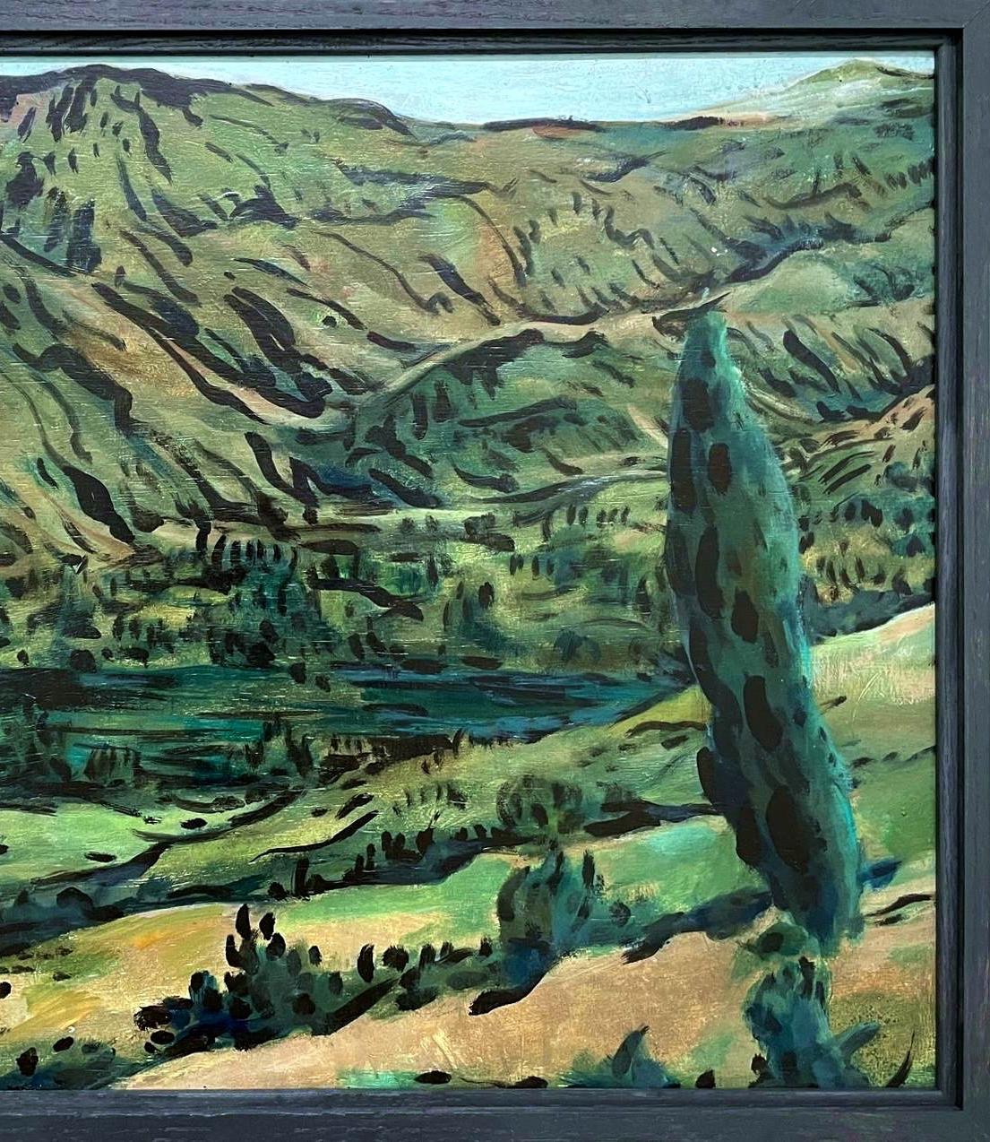 A Large, Vibrant Mid-Century California Landscape Painting by Rudolph Pen For Sale 3