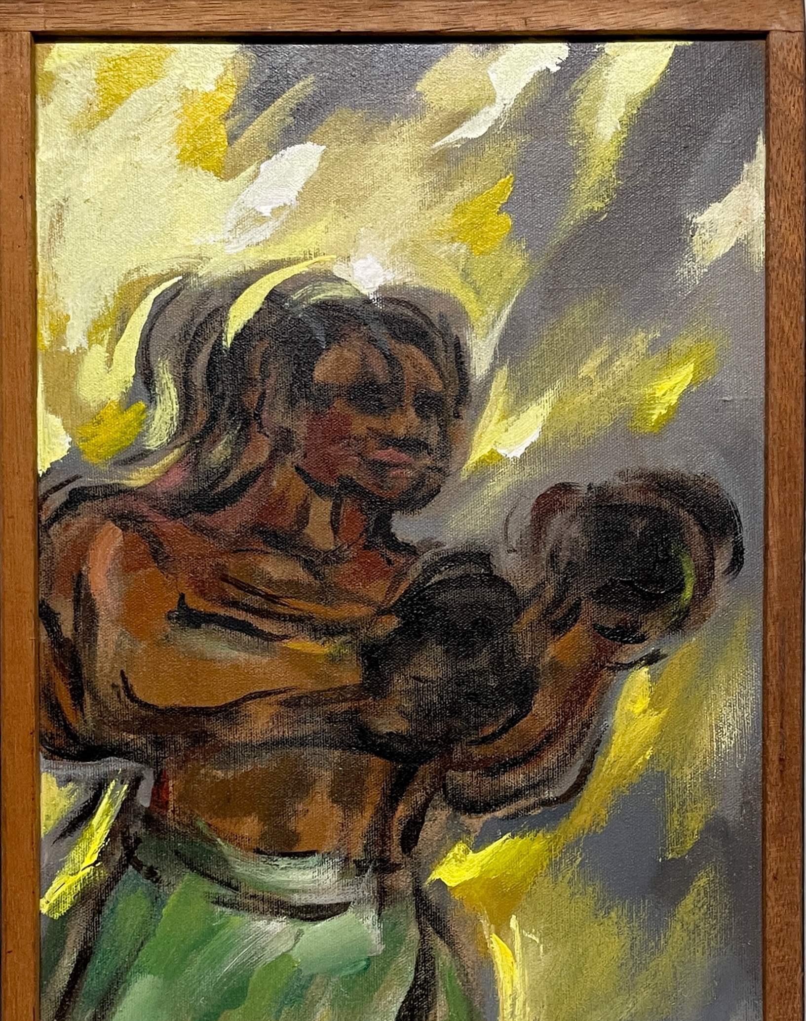 Merveilleuse scène de boxe du milieu du siècle dernier représentant un combattant de prix debout par Rudolph Pen en vente 3
