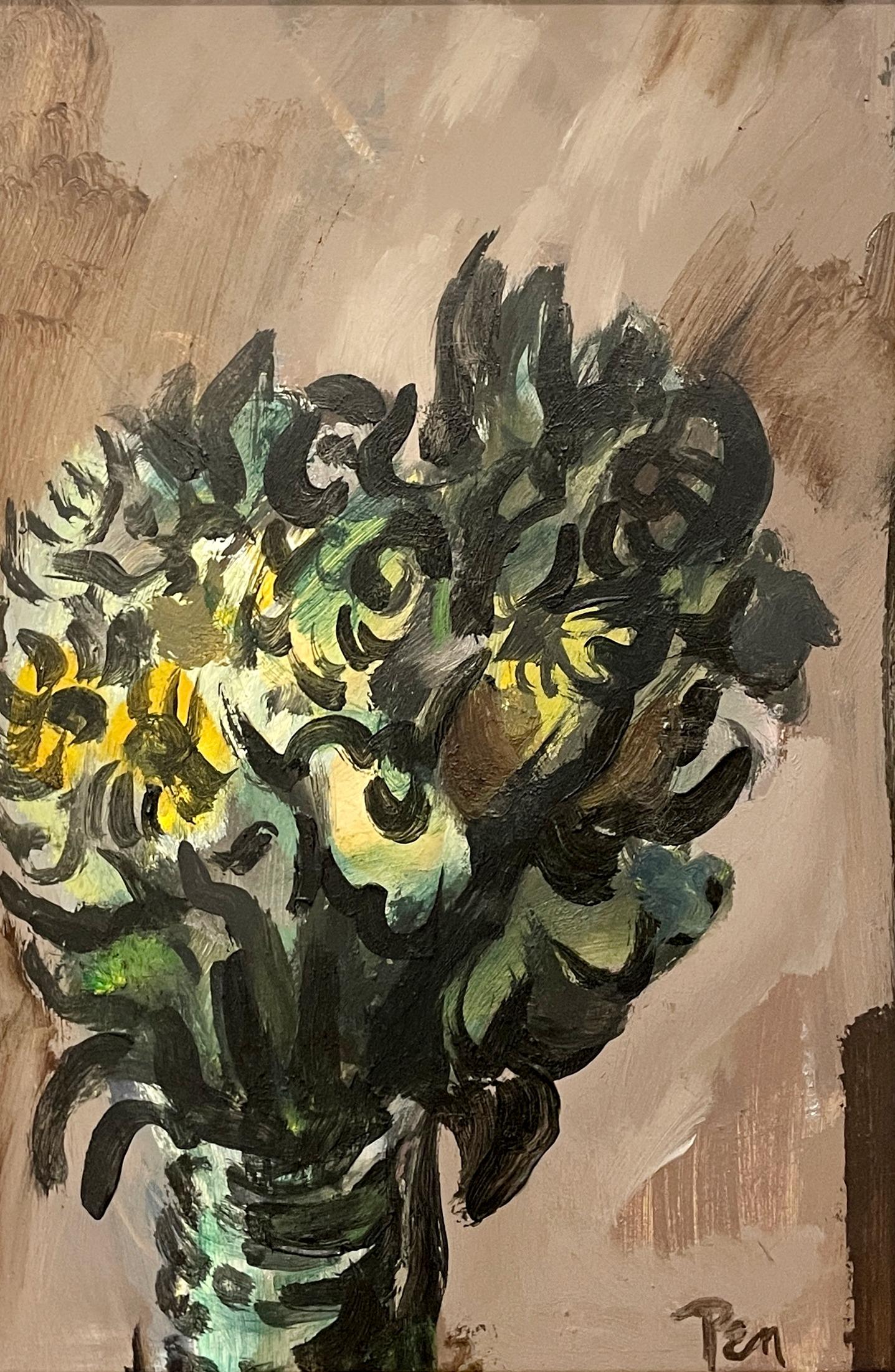 A Vibrant, Expressive Mid-Century Floral Still Life Painting by Rudolph Pen.  Artwork size:  15” x 10";  Framed size:  19 1/2” x 14 1/2”.  Signed Pen, lower right.  Provenance:  Estate of the artist.

Rudolph T. Pen, a prolific American artist, was