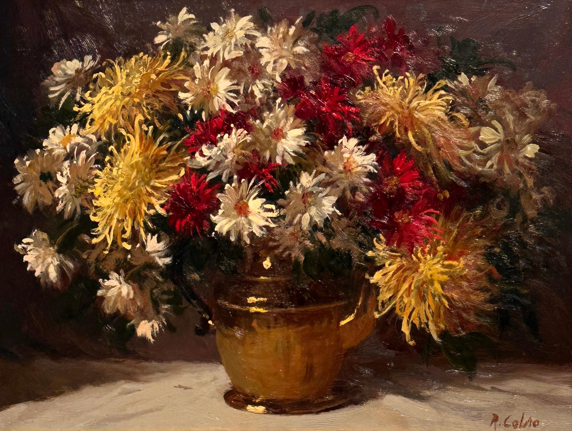 Still-Life Painting de Rudolph "Rudy" Colao - Rockport, MA Artista Rudy Colao Naturaleza muerta floral