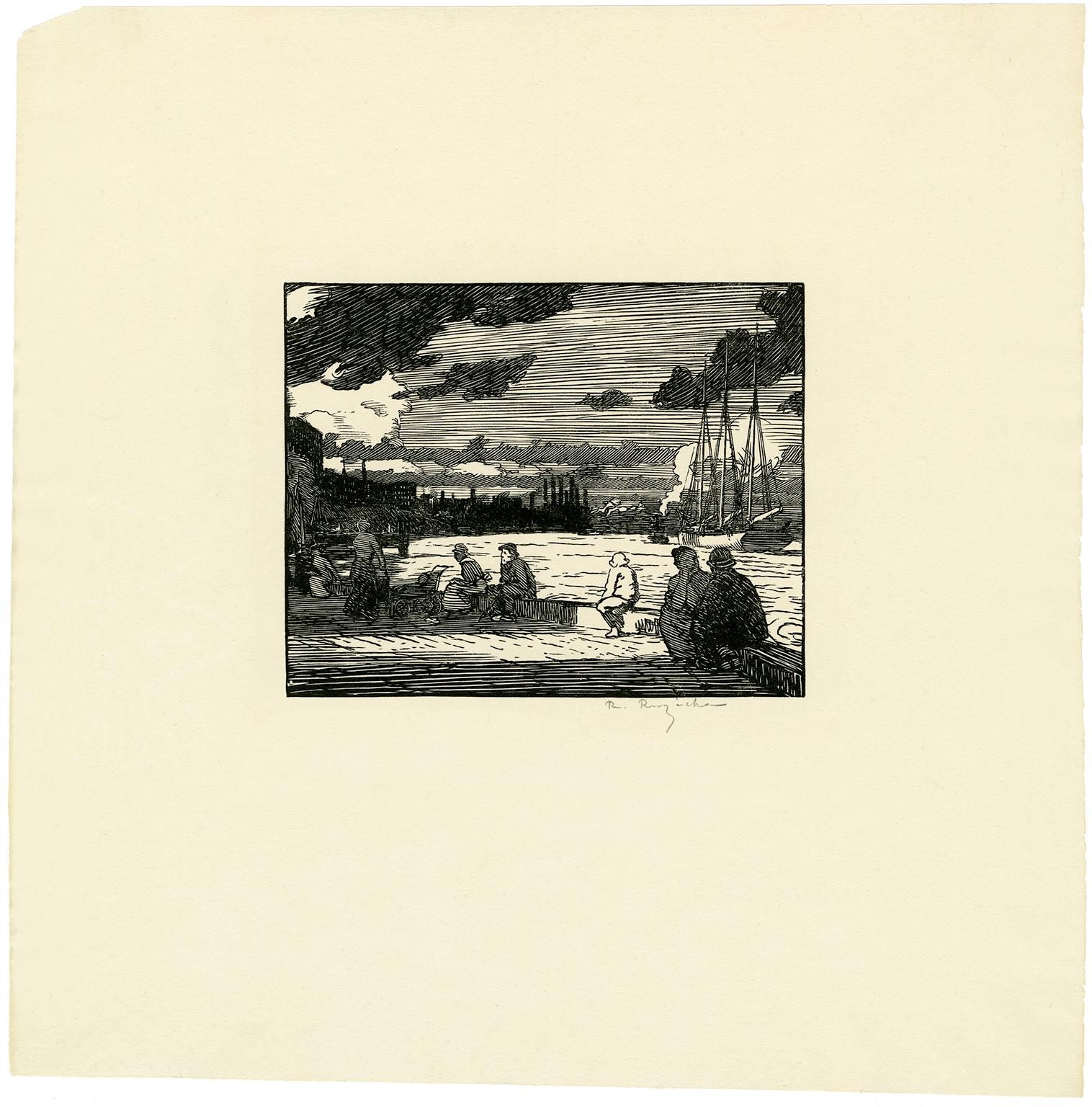 Untitled (East River, New York) - Print by Rudolph Ruzicka