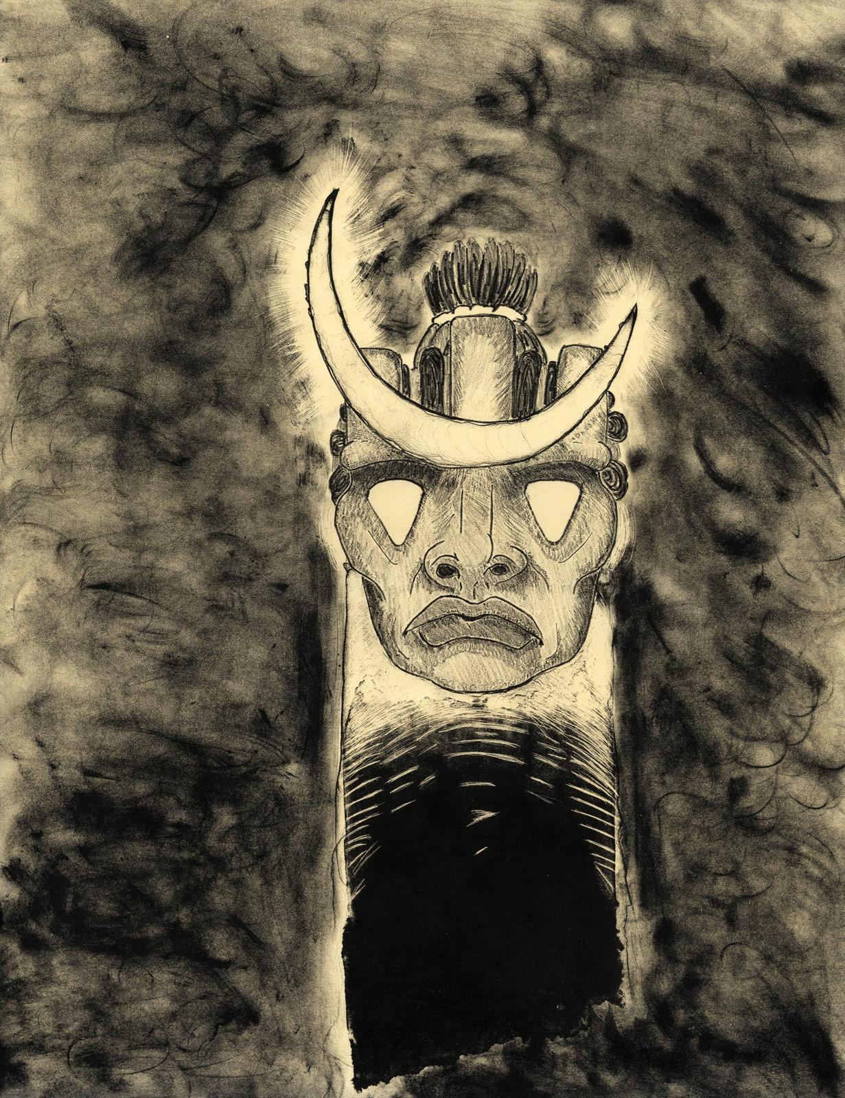 Rudolph Taylor  Figurative Print - Mawu's Gaze (goddess, associated with the Sun and Moon in Dahomey mythology)